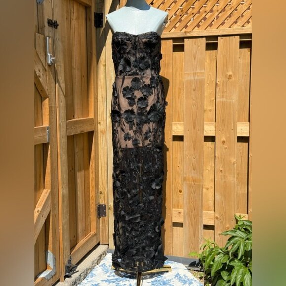 🆕 BRONX & BANCO 🧿 NWOT Jasmine Noir Floral Embroidered Maxi Dress, Sz M US 6 - Picture 10 of 14